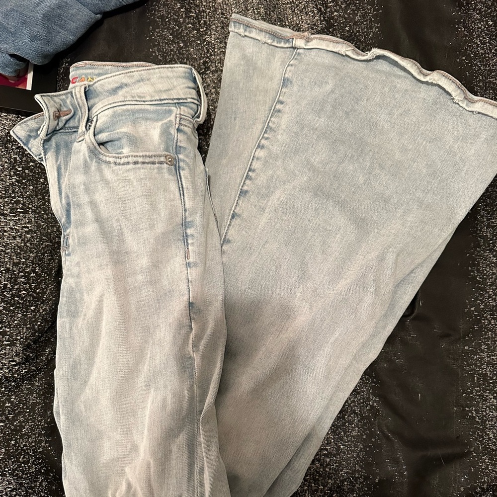 Super flare jeans.